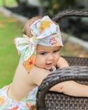 Baby Head Wrap, Baby Headwrap, Floral Baby Headband, Baby Turban, Toddler HeadWrap, Girls Bow Headw…