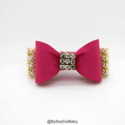 Baby Bow Hair Clip Hot Pink Bow Hair Clip Pink baby Hair Clip Rhinestone Hair Clip Baby Hair Clip T…