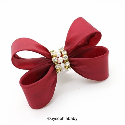Baby Hair Clip Bourbon Bow Hair Clip Bourbon Hair Clip Toddler Hair Clip Girls Bow Hair Clip Big Bo…