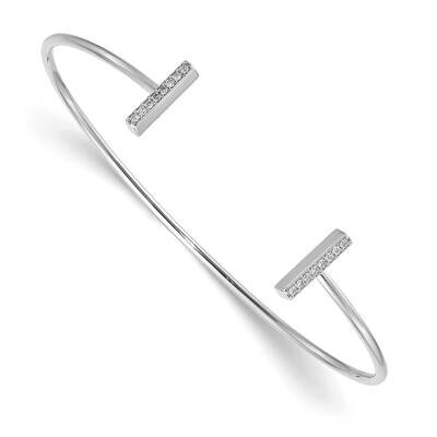 Diamond Bar Bangle 14k White Gold XB313WAAA, MPN: XB313WAAA,