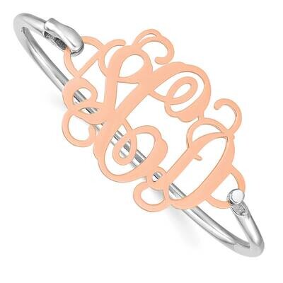 Ss Rose-Plated Polished Monogram Plate with Ss Bangle XNA505RP, MPN: XNA505RP,