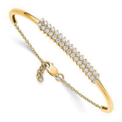 Si1/Si2, G H I, Bangle Bracelet 14k Gold Lab Grown Diamond BM7939-100-YLG, MPN: BM7939-100-YLG, 883…