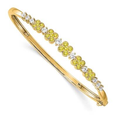 Si1/Si2, G H I, Cr.Yellow Sap Bangle Bracelet 14k Gold Lab Grown Diamond BM7937-CYS-150-YLG, MPN: B…