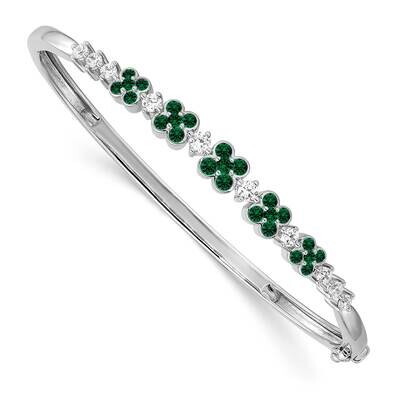 Si1/Si2, G H I, Cr.Emerald Bangle Bracelet 14k White Gold Lab Grown Diamond BM7937-CEM-150-WLG, MPN…