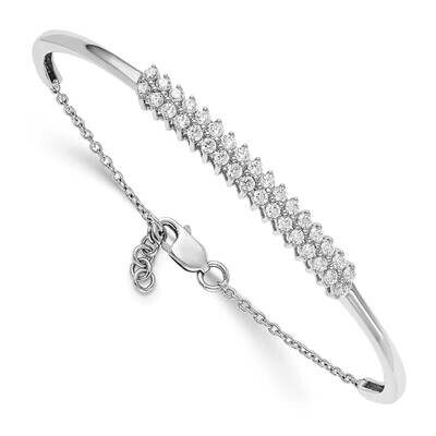 Si1/Si2, G H I, Bangle Bracelet 14k White Gold Lab Grown Diamond BM7939-100-WLG, MPN: BM7939-100-WL…
