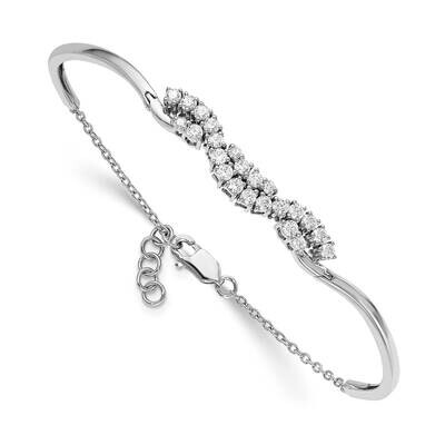 Si1/Si2, G H I, Cluster Bangle Bracelet 14k White Gold Lab Grown Diamond BM7935-100-WLG, MPN: BM793…