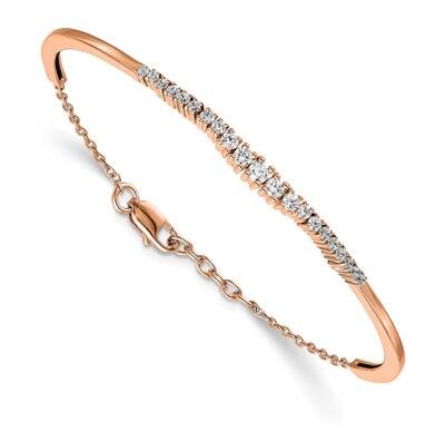 Graduated Lab Grown Diamond Si1/Si2, G H I, Bangle Bracelet 14k Rose Gold BM3727-075-RLG, MPN: BM37…
