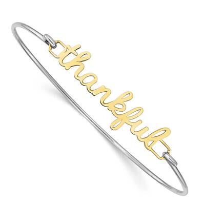 Name Plate On Sterling Silver Bangle 10k Gold Polished 10XNA627Y, MPN: 10XNA627Y,