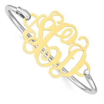 Monogram Plate with Ss Bangle 10k Gold Polished 10XNA505Y, MPN: 10XNA505Y,