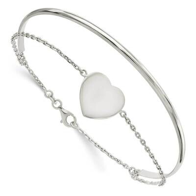 Heart Ring and Bangle Sterling Silver Polished QB1436, MPN: QB1436, 196904164440