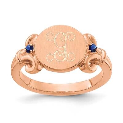 Fancy Initial with Crystal Birthstones Rings 14k Rose Gold XNR84R, MPN: XNR84R, 196904015452