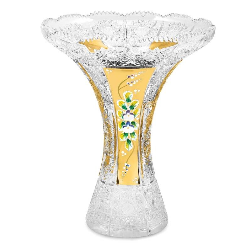 Bohemian Crystal Gold-Plated Vase GM22701