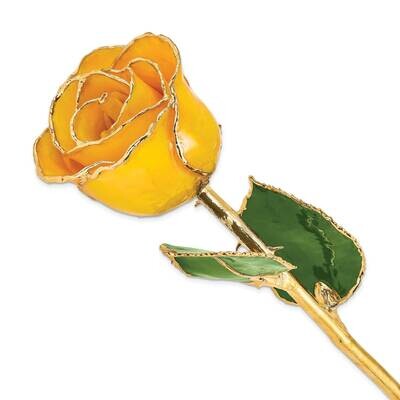 Lacquer Dipped Gold Trim Saffron Rose GM22715, MPN: GM22715, 812465023339