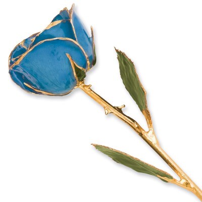 Blue Rose Lacquer Dipped Gold Trimmed GP9349, MPN: GP9349, 810391012991