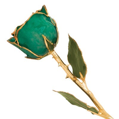 Green Rose Lacquer Dipped Gold Trimmed GP9342, MPN: GP9342, 810391012939