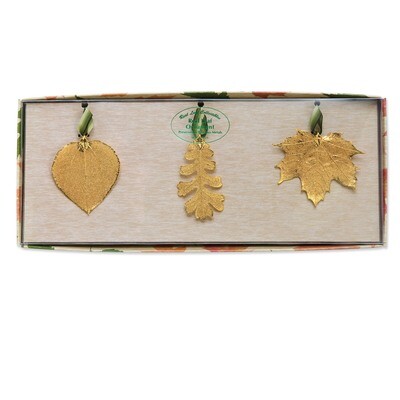 Aspen, Oak &amp; Maple Leaves Set 24k Gold Dipped GM3917, MPN: GM3917, 810391011642