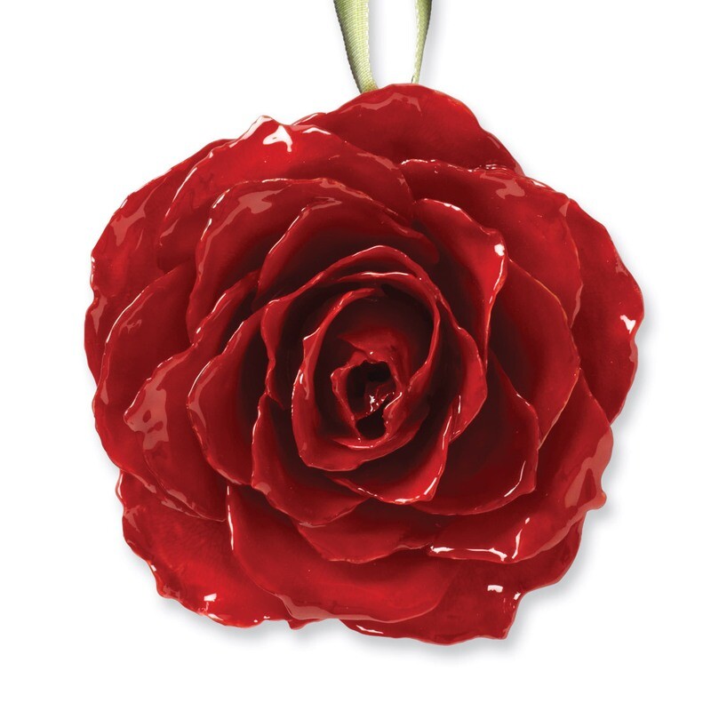 Red Decorative Rose Lacquer Dipped GM3915