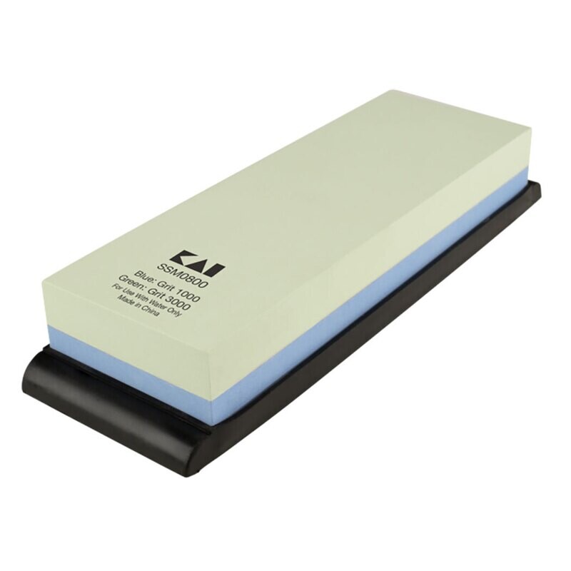 Shun Combination Whetstone with Rubber Base 1000/3000 Grit SSM0800