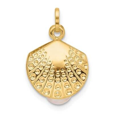 Freshwater Cultured Pearl Clam Pendant 14k Gold Polished YC1489, MPN: YC1489, 191101083464