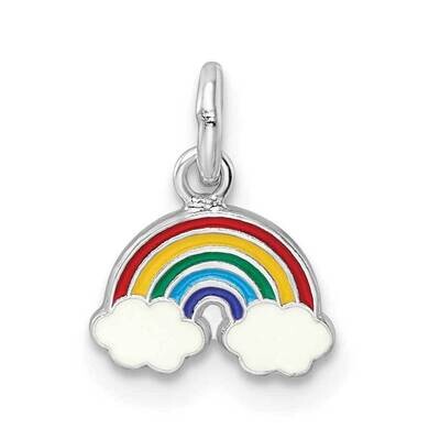 Enamel Kids Rainbow Pendant Sterling Silver Rhodium-plated QP5697, MPN: QP5697,