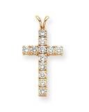 A Diamond Cross Pendant 14k Gold XP97A, MPN: XP97A, 883957231235