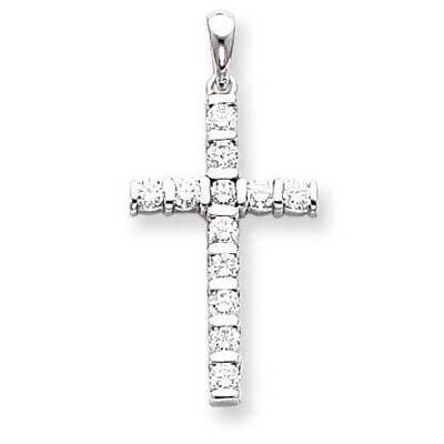 A Diamond Cross Pendant 14k White Gold XP96WA, MPN: XP96WA, 883957994024