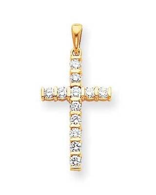 AAA Diamond Cross Pendant 14k Gold XP96AAA, MPN: XP96AAA, 883957212135