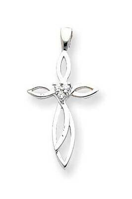 A Diamond Cross Pendant 14k White Gold XP980A, MPN: XP980A, 883957238456