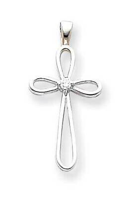 A Diamond Cross Pendant 14k White Gold XP986A, MPN: XP986A, 883957238463