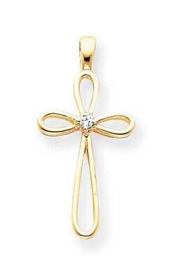 AAA Diamond Cross Pendant 14k Gold XP985AAA, MPN: XP985AAA, 883957232522