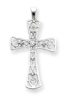 AAA Diamond Cross Pendant 14k White Gold XP984AAA, MPN: XP984AAA, 883957212364