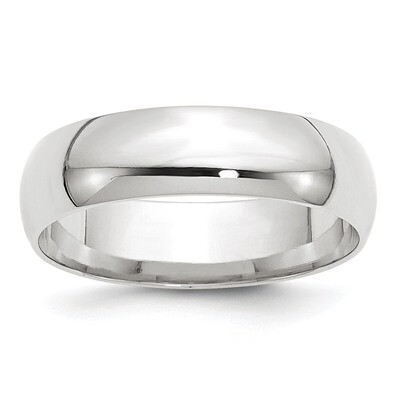 6mm Lightweight Comfort Fit Band 14k White Gold Engravable WCFL060-10, MPN: WCFL060-10, 886774503844