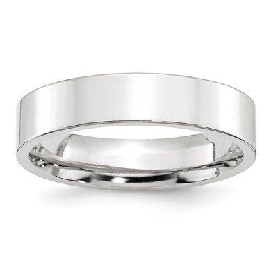 5mm Standard Flat Comfort Fit Band 14k White Gold Engravable WFLC050-4, MPN: WFLC050-4, 886774506241