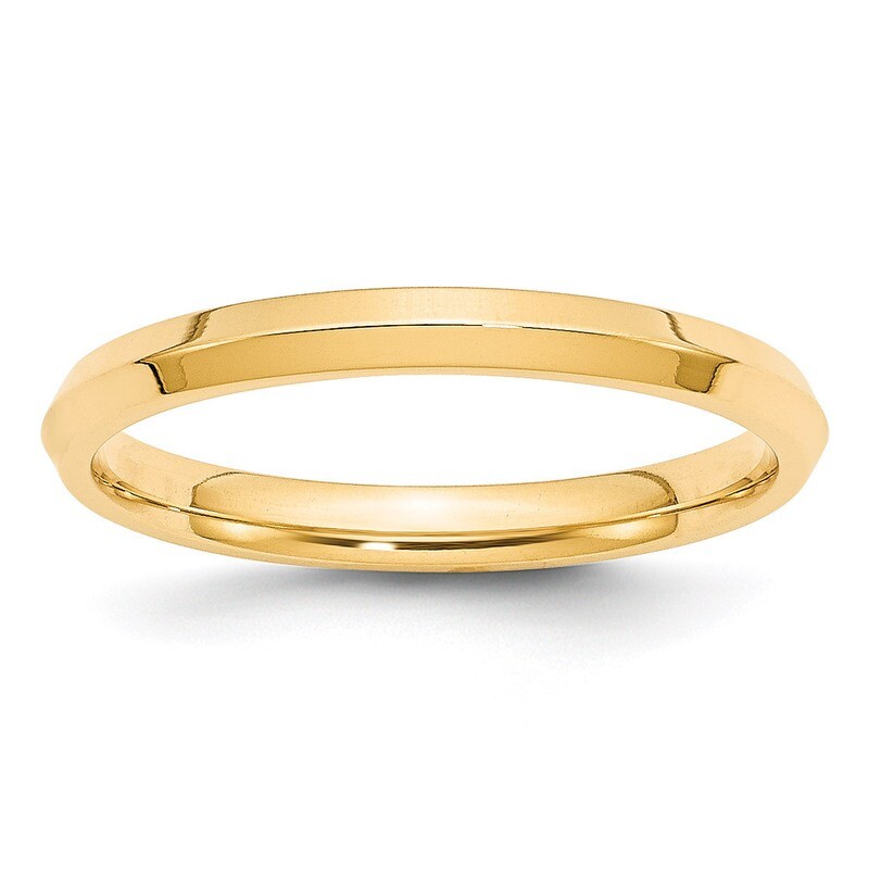 2.5mm Knife Edge Comfort Fit Band 14k Yellow Gold Engravable KEC025-10