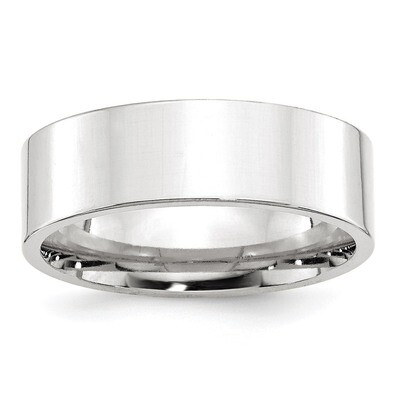 7mm Standard Flat Comfort Fit Band 14k White Gold Engravable WFLC070-10, MPN: WFLC070-10, 886774506…
