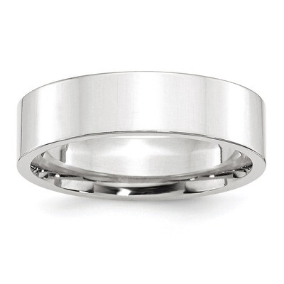 6mm Standard Flat Comfort Fit Band 14k White Gold Engravable WFLC060-10, MPN: WFLC060-10, 886774506…