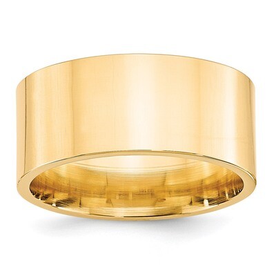 10mm Standard Flat Comfort Fit Band 14k Yellow Gold Engravable FLC100-10, MPN: FLC100-10, 886774479…
