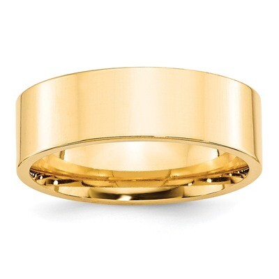 7mm Standard Flat Comfort Fit Band 14k Yellow Gold Engravable FLC070-10, MPN: FLC070-10, 8867744793…