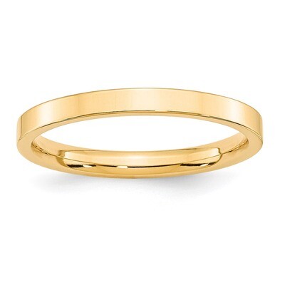 2.5mm Standard Flat Comfort Fit Band 14k Yellow Gold Engravable FLC025-7.5, MPN: FLC025-7.5, 886774…