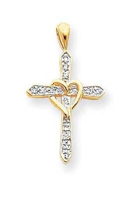 VS Diamond Cross Pendant 14k Gold XP981VS, MPN: XP981VS, 883957994086