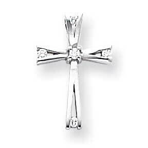 A Diamond Cross Pendant 14k White Gold XP88WA, MPN: XP88WA, 883957238340