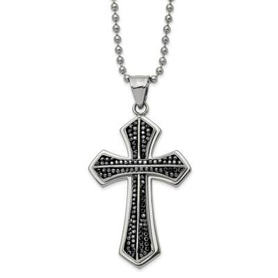 Preciosa Crystal Cross 22 Inch Necklace Stainless Steel Polished SRN2987-22 by Chisel, MPN: SRN2987…