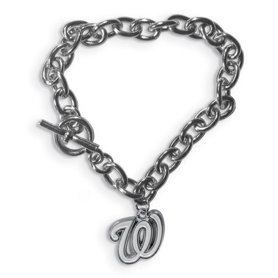 MLB  Washington Nationals Charm Chain Bracelet Siskiyou Buckle GC5383