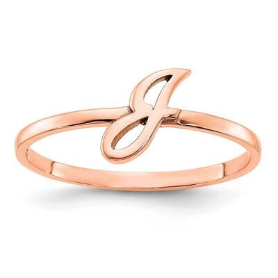 Initial Script Or Block Font Ring 14k Rose Gold XNR78R, MPN: XNR78R, 196904018354