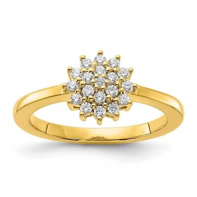 Si1/Si2, G H I, Cluster Ring 14k Gold Lab Grown Diamond RM9126-028-YLG, MPN: RM9126-028-YLG, 883957…