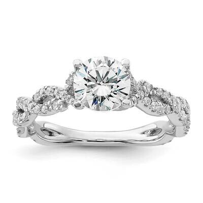 Si1/Si2, G H I, Semi-Mount Engagement Ring 14k White Gold Lab Grown Diamond RM9102E-100-7WLG, MPN: …
