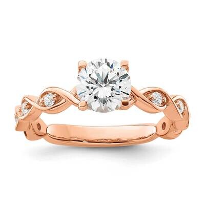 Si1/Si2, G H I, Semi-Mount Engagement Ring 14k Gold Lab Grown Diamond RM9100E-100-7RLG, MPN: RM9100…