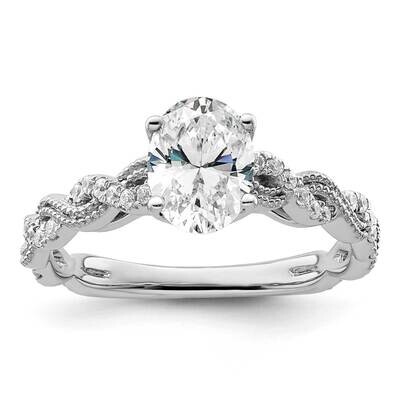Si1/Si2, G H I, Semi-Mount Engagement Ring 14k White Gold Lab Grown Diamond RM9095E-100-7WLG, MPN: …