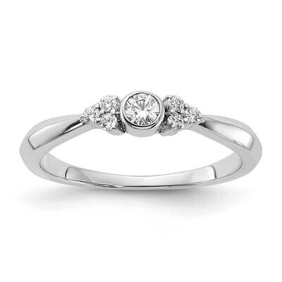 Si1/Si2, G H I, Round Bezel Set Promise Ring 14k White Gold Lab Grown Diamond RM9092-019-WLG, MPN: …