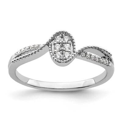 Si1/Si2, G H I, Small Cluster Promise Ring 14k White Gold Lab Grown Diamond RM9090-013-WLG, MPN: RM…